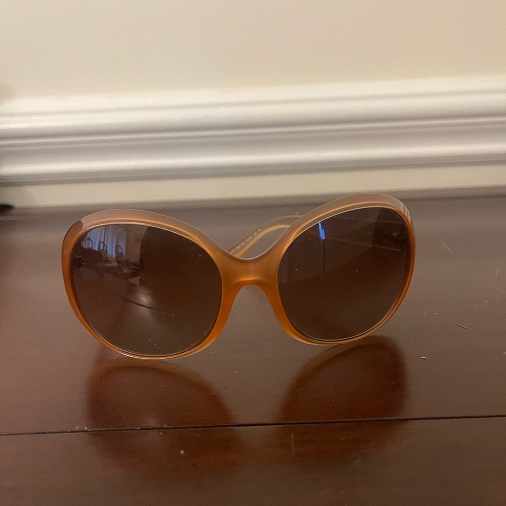 Prada peach sunglasses with black tint